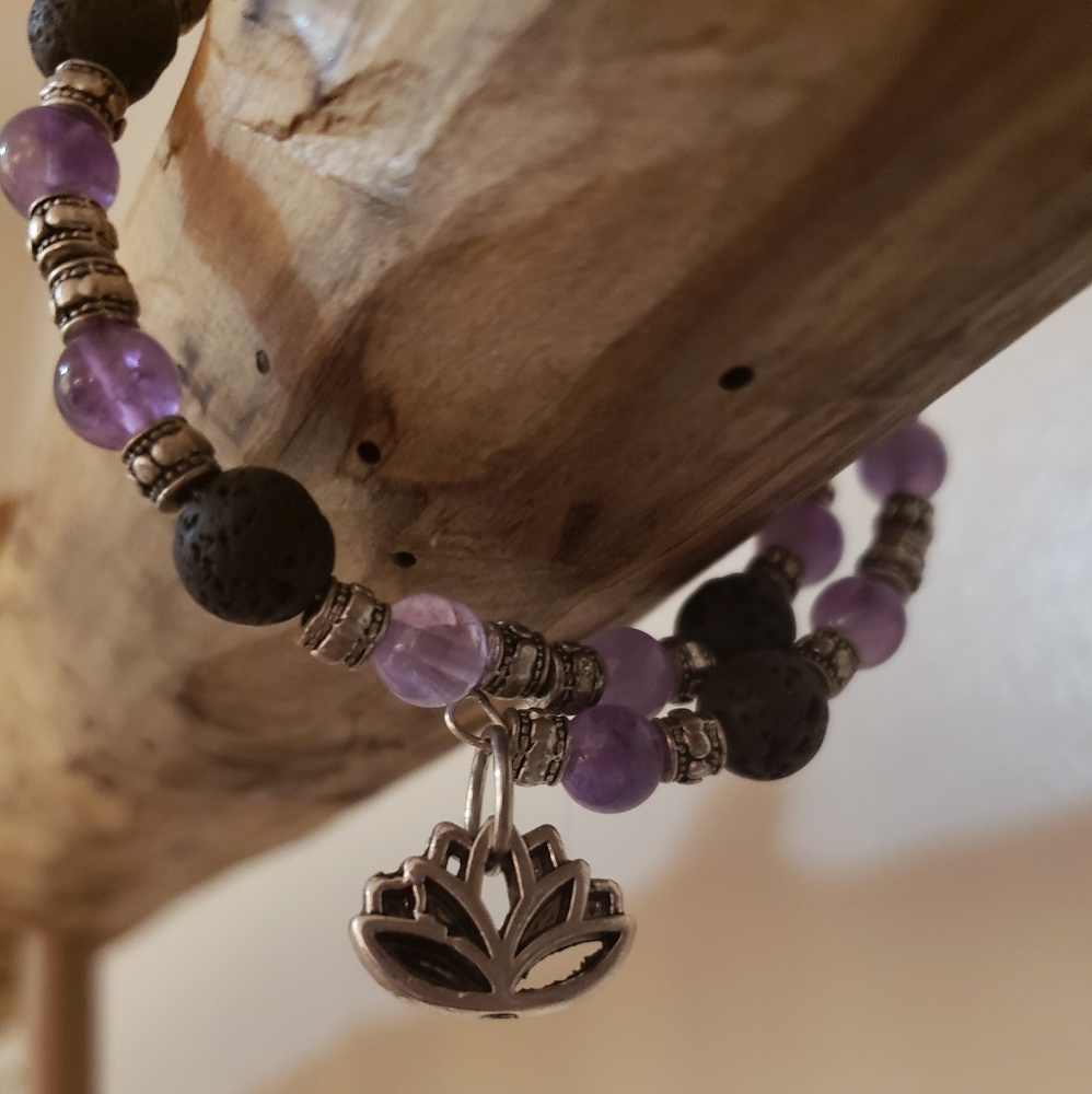 Artisan Semi-Precious Gemstone Wrap Bracelet